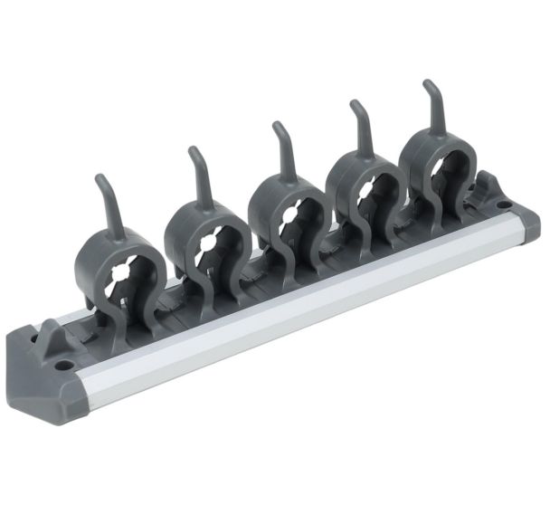 Porte balais 5 encoches auto-agrippantes - Manutan