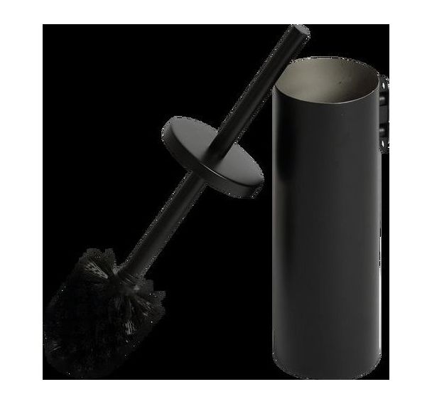 Porte balayette WC mural noir mat