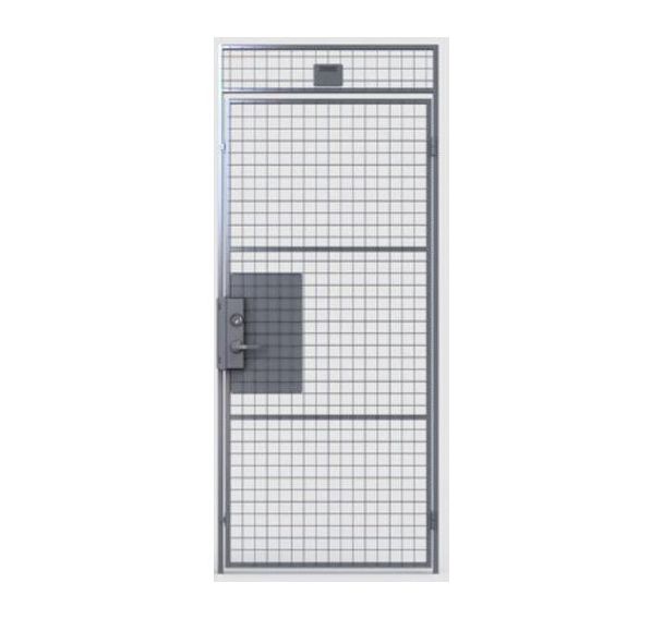 Porte battante pour cloison grillagée UX 450 - Avec serrure à clé