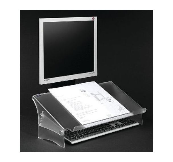 Porte copie/document en acrylique, et rangement clavier hauteur réglable