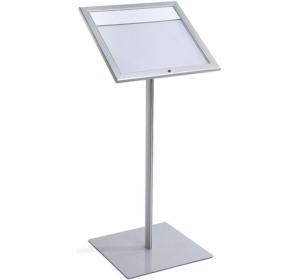 Porte menu logo sur pied pour 2 feuilles A4