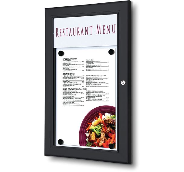 Porte menu mural extérieur - Format portrait - Showdown Displays