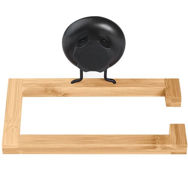 Porte papier hygiénique ou porte serviette ventouse bambou