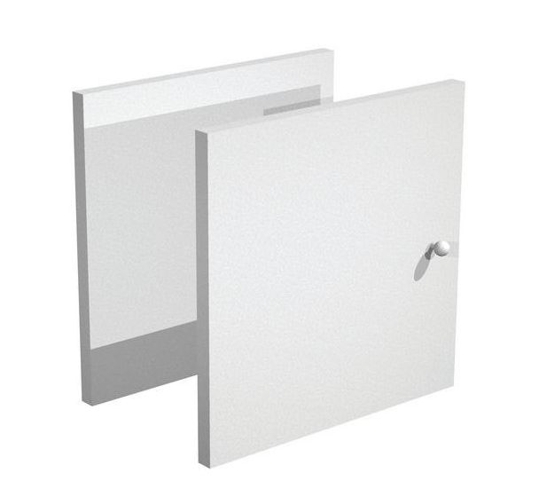 Porte pour meuble de rangement Maxicube - Aluminium/Hêtre - lot de 2