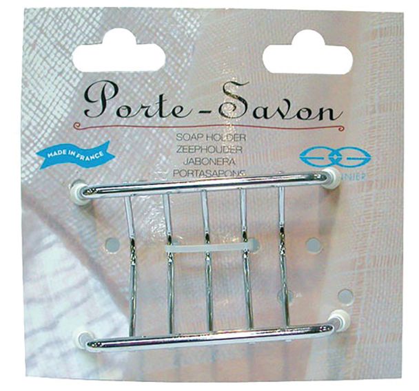 Porte savon grille fil chrome