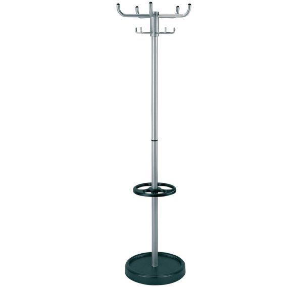 Portemanteau 10 patères Larco en aluminum coloris argent