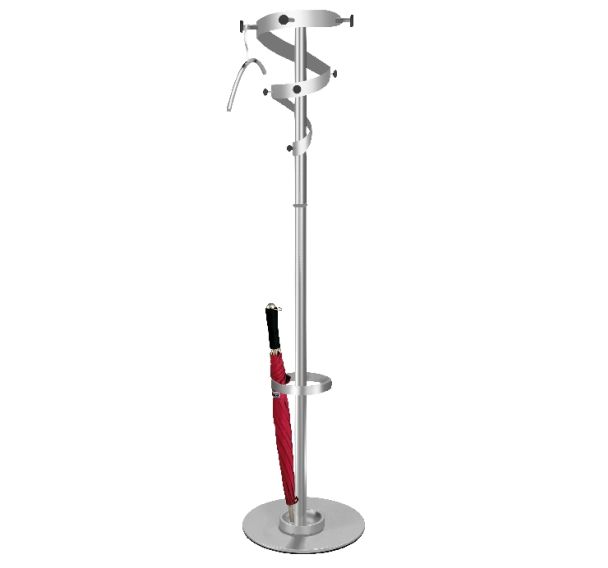 Portemanteau 10 patères Ohio coloris gris