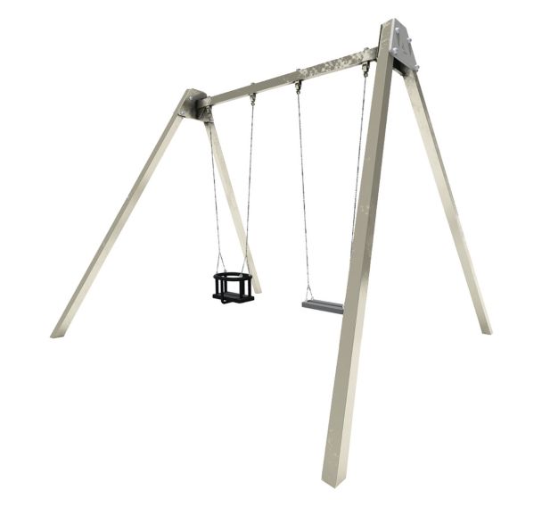 Portique 1 assise standard et 1 nacelle bébé