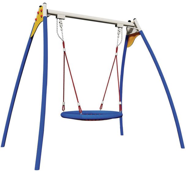 Portique 1 balançoire nid Masha - 3/12 ans - scellement direct