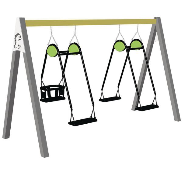 Portique 2 m tout acier assise vis-à-vis - fixation platines