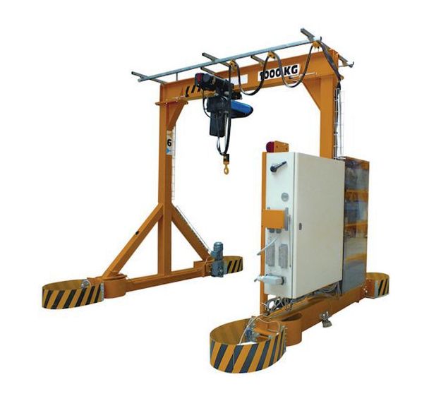 Portique d'atelier motorisé 1000Kg portée 3m hauteur 3m