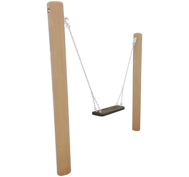 Portique robinier classique 1 balançoire scellement direct