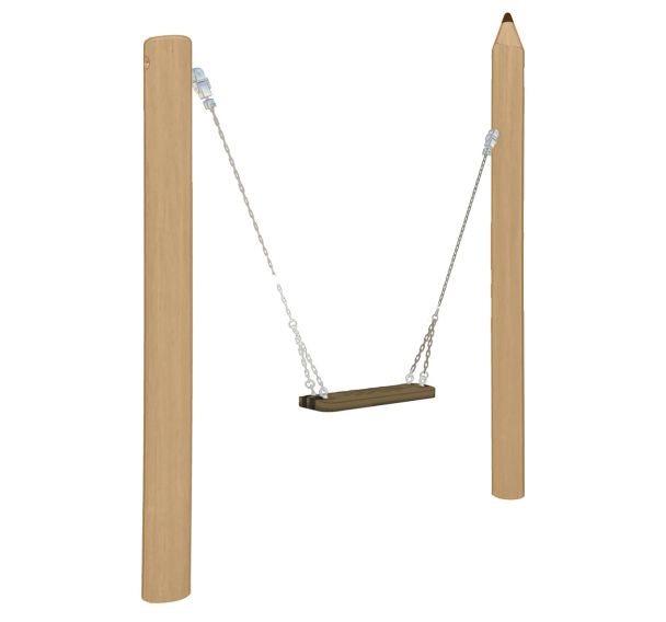 Portique robinier école 1 balançoire scellement direct