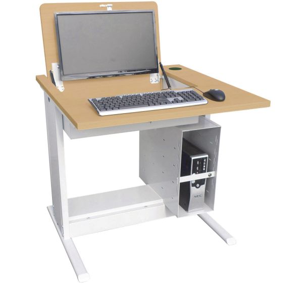 Poste Man Modulo escamotable, support UC avec barre - Manutan Expert