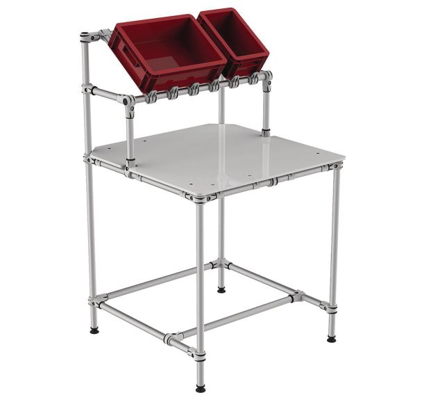 Poste de travail fixe approvisionnement frontal 1 tablette