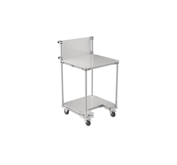 Poste de travail mobile 2 tablettes avec panneau informatif