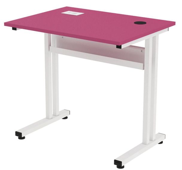 Poste écran Mini fixe mélaminé avec boitier recharge