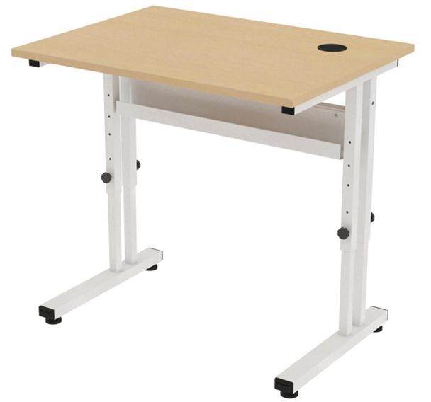 Poste écran posé Mini réglable mélaminé