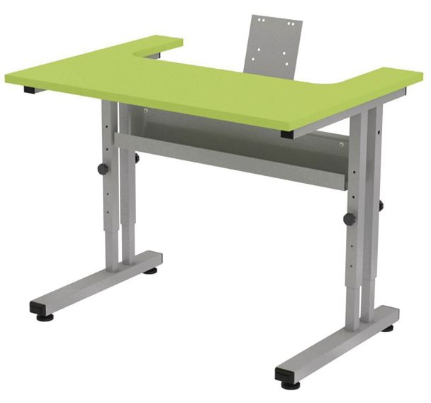 Poste écran semi encastré Mini réglable mélaminé