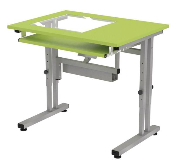 Poste écran sous vitre Mini réglable mélaminé