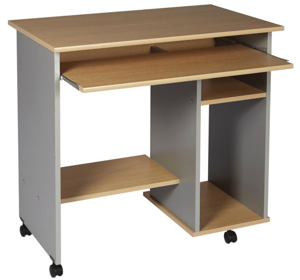 Poste info Alpha sur roulettes 80x50 cm Hêtre/alu 9590