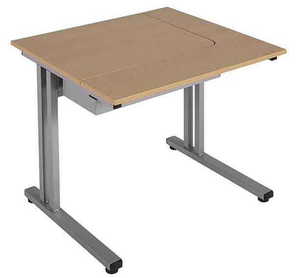 Poste informatique avec rangement écran plat sécurisé MBA
