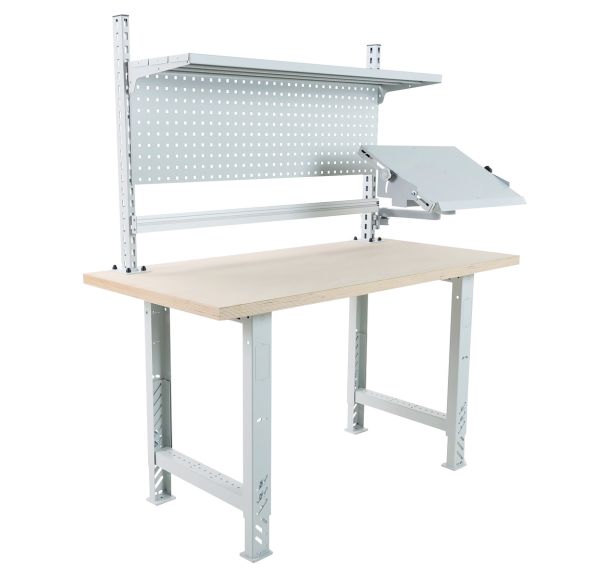 Poste plateau multiplis 1 panneau 1 rail 1 tablette 1 bras