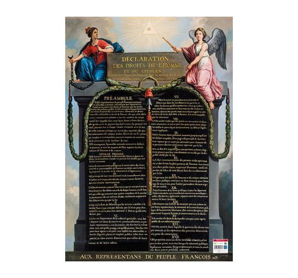 Poster 50x70cm droits de l'homme