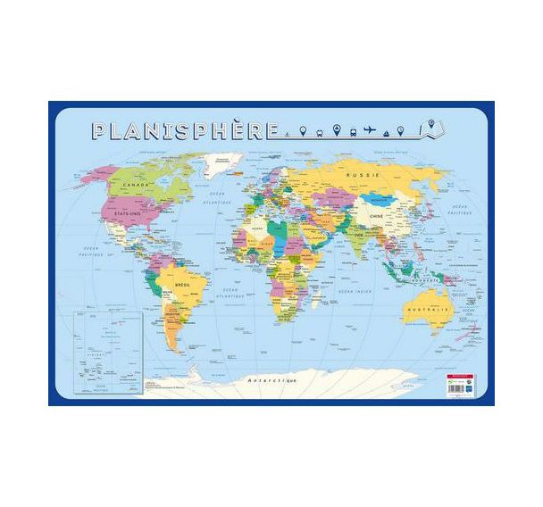 Poster 50x70cm planisphère