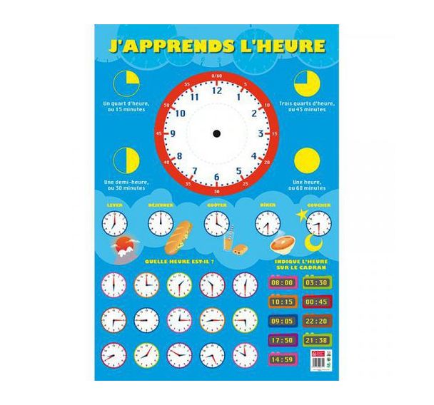 Poster J apprends l heure