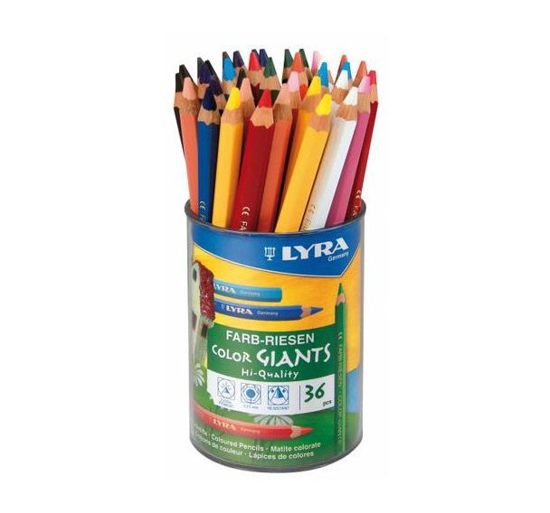 Pot 36 crayons de couleurs Lyra Color Giants