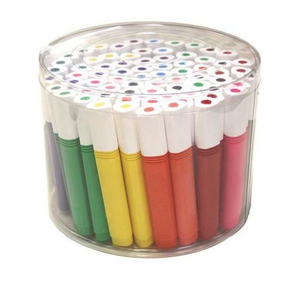 Pot 72 feutres couleurs assorties triangulaires sélection pichon