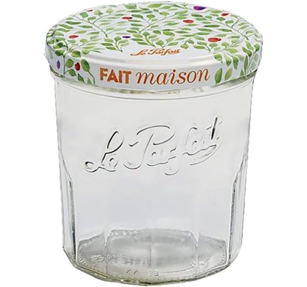 Pot à confiture 324ml+couvercle métal x6