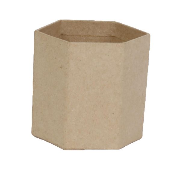 Pot à crayons hexagone 8x8x7cm (Lot de 10)