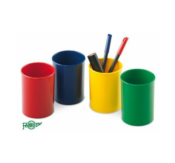 Pot à crayons plastique forme ronde