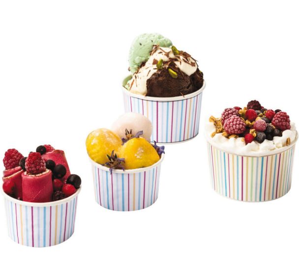 Pot à glace arc en ciel - Lot de 1000 - Matfer