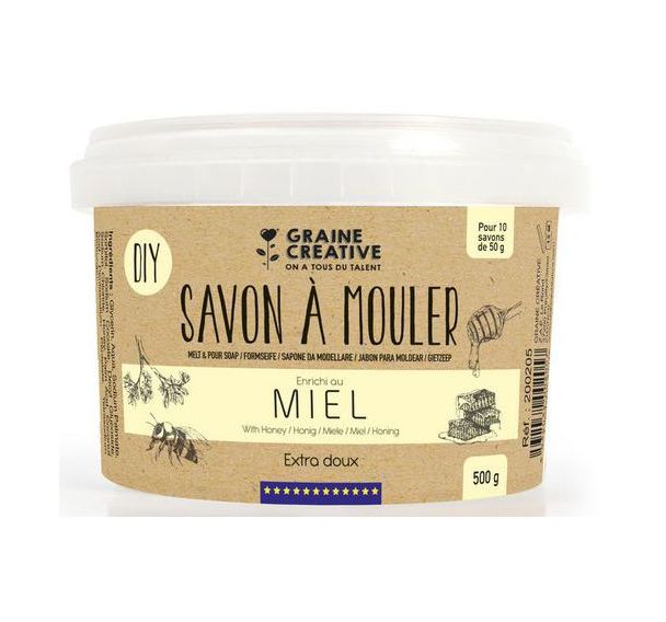 Pot de 500g de base de savon au miel