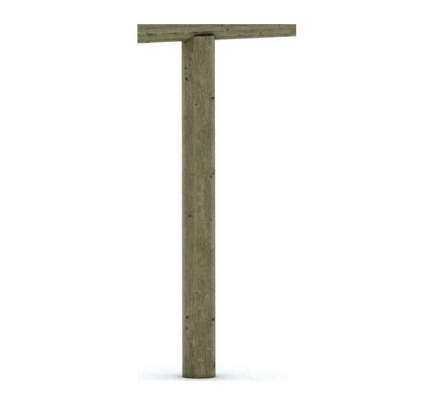 Poteau Trégor Ø 12 cm H150 cm - pin