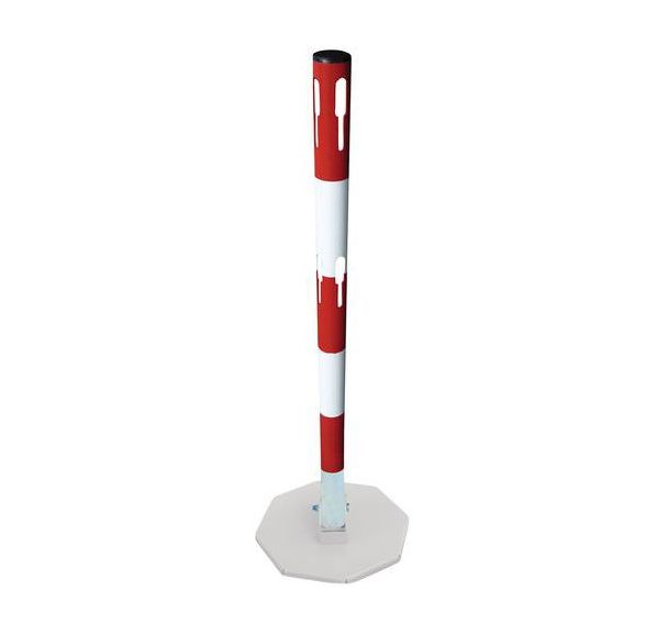 Poteau à chaîne - Métal - À socle rabattable