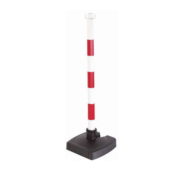 Poteau à chaîne - Plastique - À socle rabattable