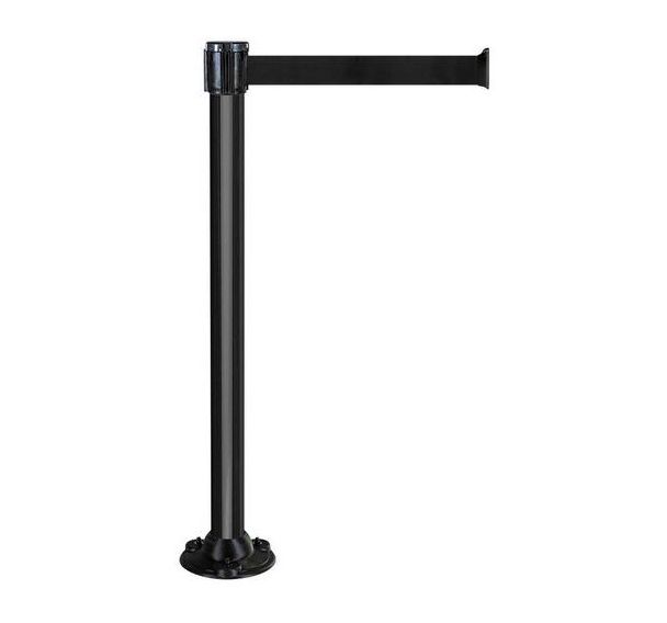 Poteau à sangle 3m - Sangle noire - socle magnétique - Novap