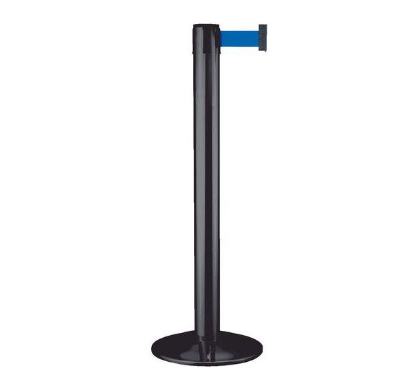 Poteau à sangle Beltrac - Acier - Laqué noir