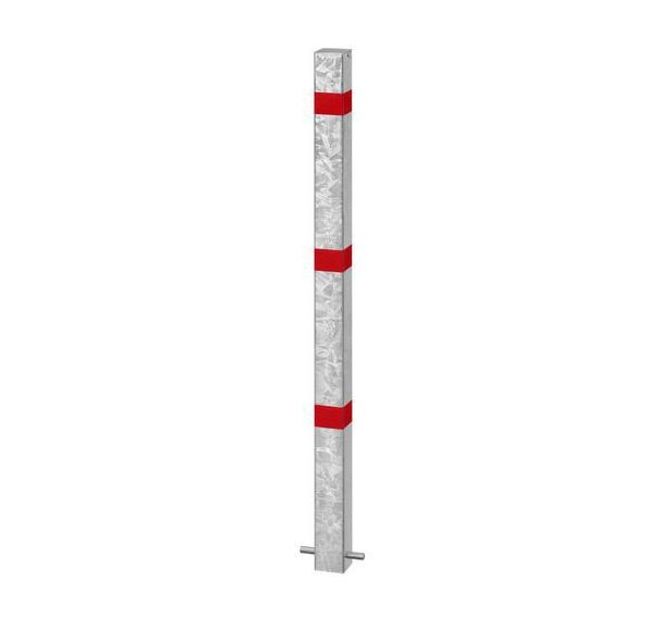 Poteau acier 70x70 mm galva+ reflex rouge - Croso