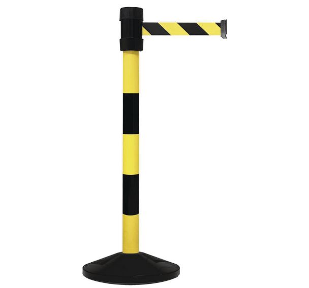 Poteau acier bicolore à sangle - 2m - Manutan Expert