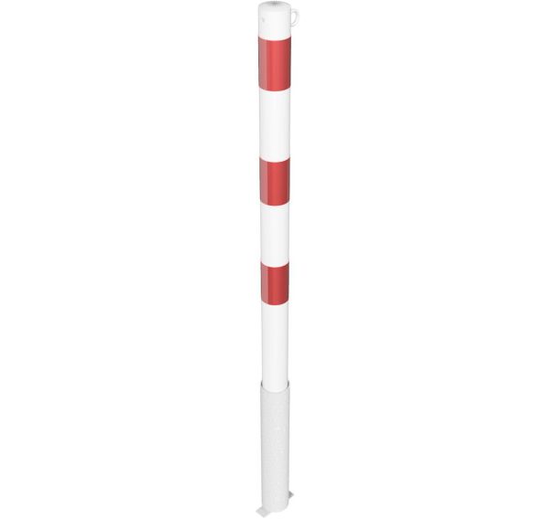 Poteau amovible sans verrou bandes réfléchissantes 1 anneau