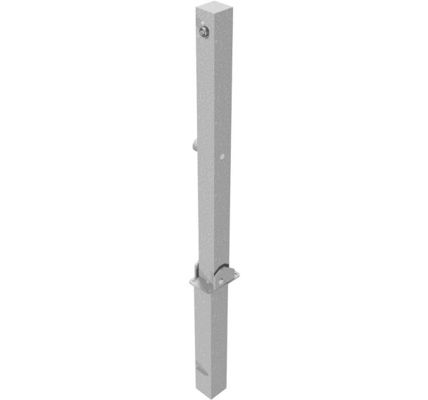 Poteau amovible serrure triangulaire et profilée à pistons