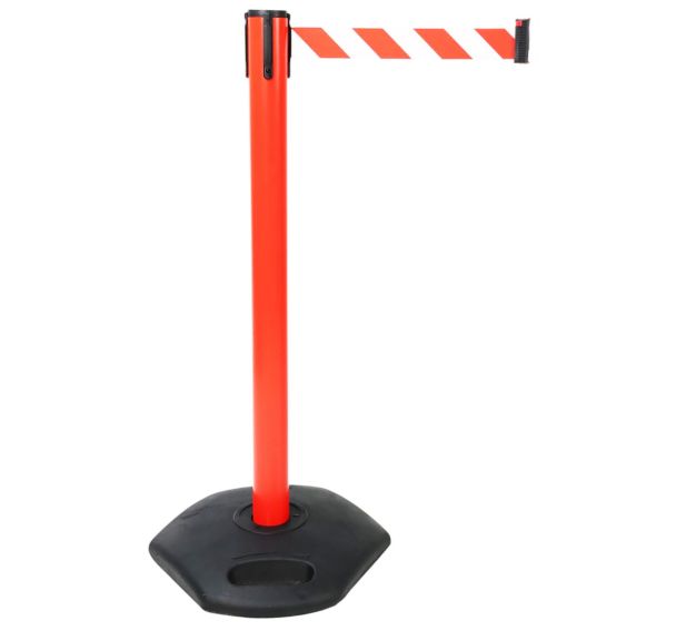 Poteau avec socle PVC à sangle 2 m  - Manutan Expert