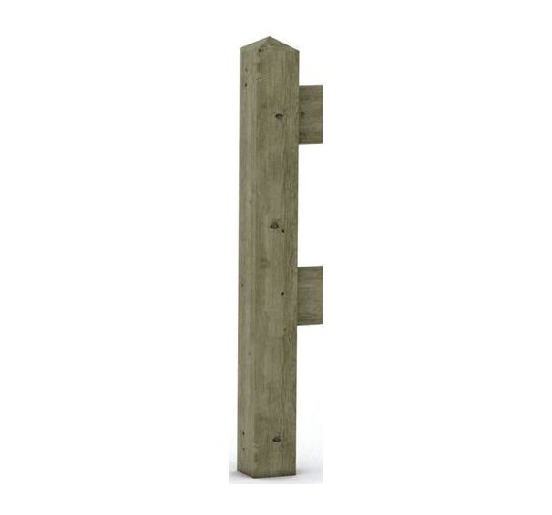 Poteau d'angle Trinité 2 lisses Mobextan