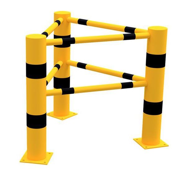 Poteau d'extrémité pour garde-corps à cheviller