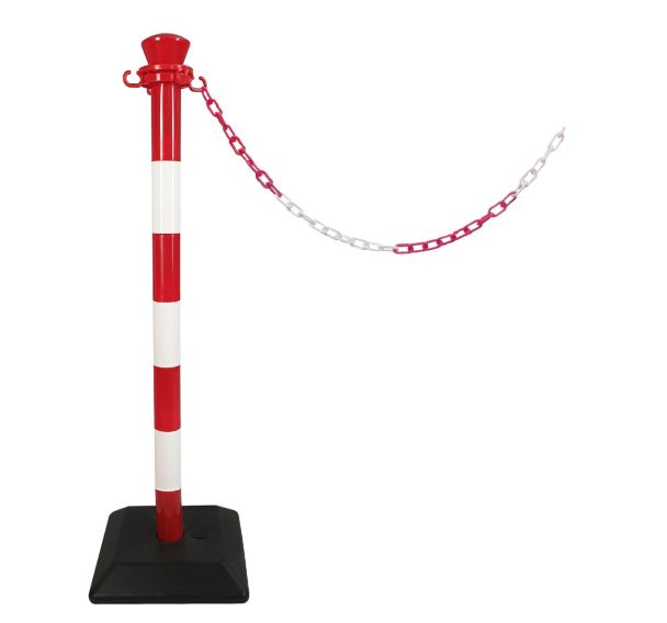 Poteau de balisage plastique avec chaine - Viso